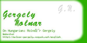 gergely molnar business card